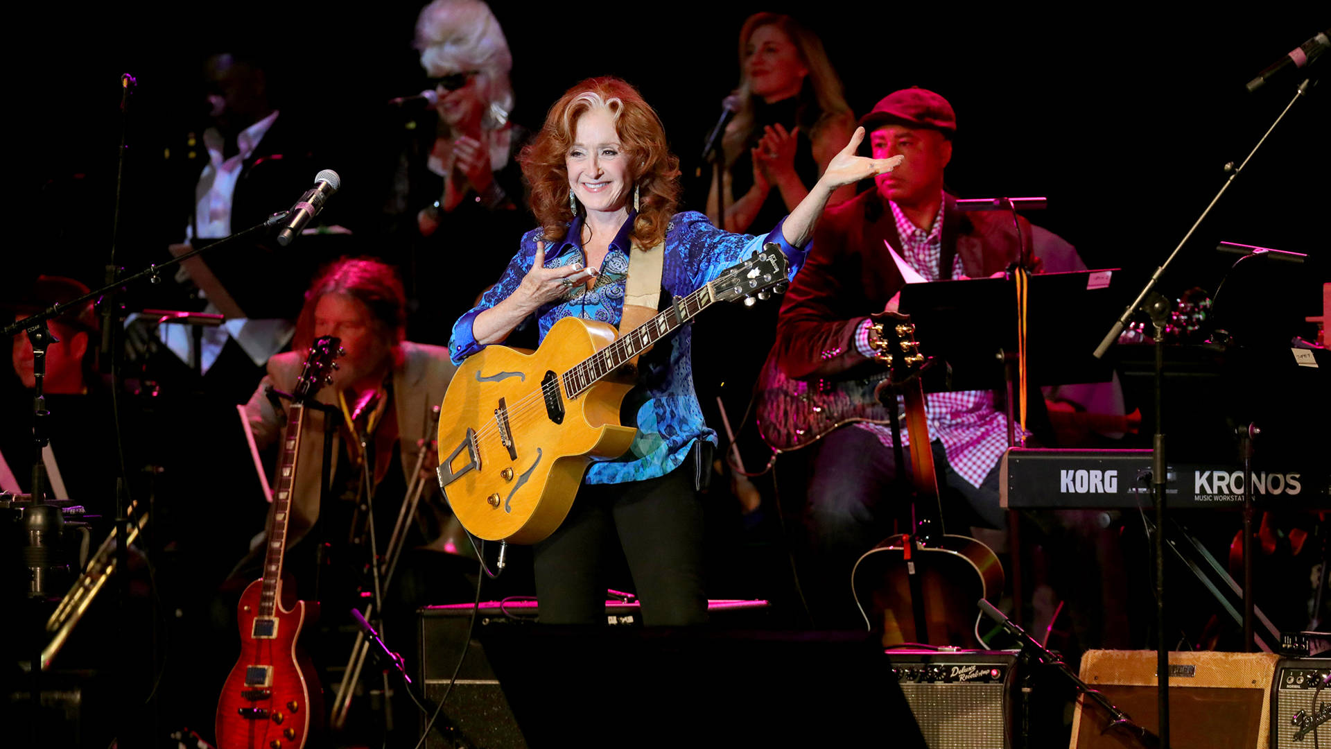 Bonnie Raitt performs onstage during the Little Kids Rock Benefit 2017 at PlayStation Theater on October 18, 2017 in New York City.   Cindy Ord/Getty Images for Little Kids Rock