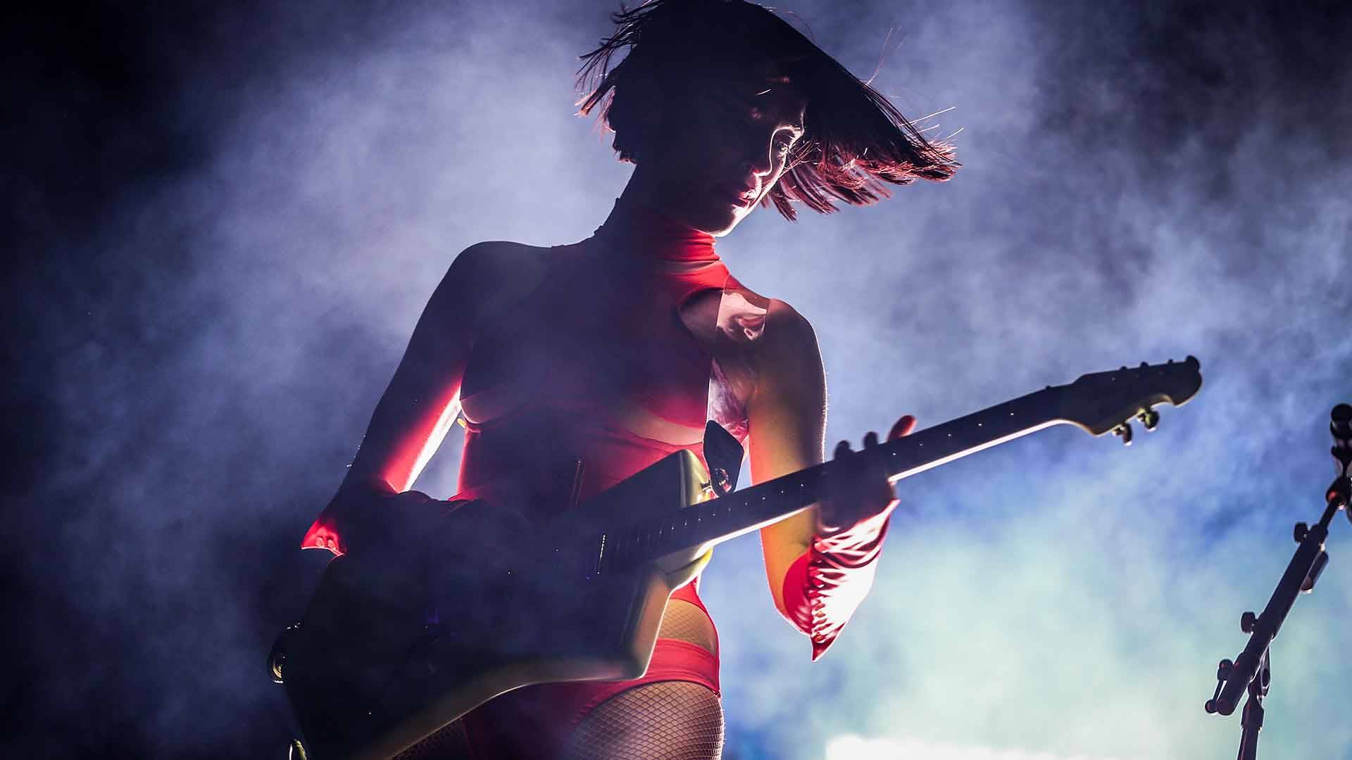 St. Vincent performs onstage at Coachella on April 20, 2018. Rich Fury/Getty Images for Coachella