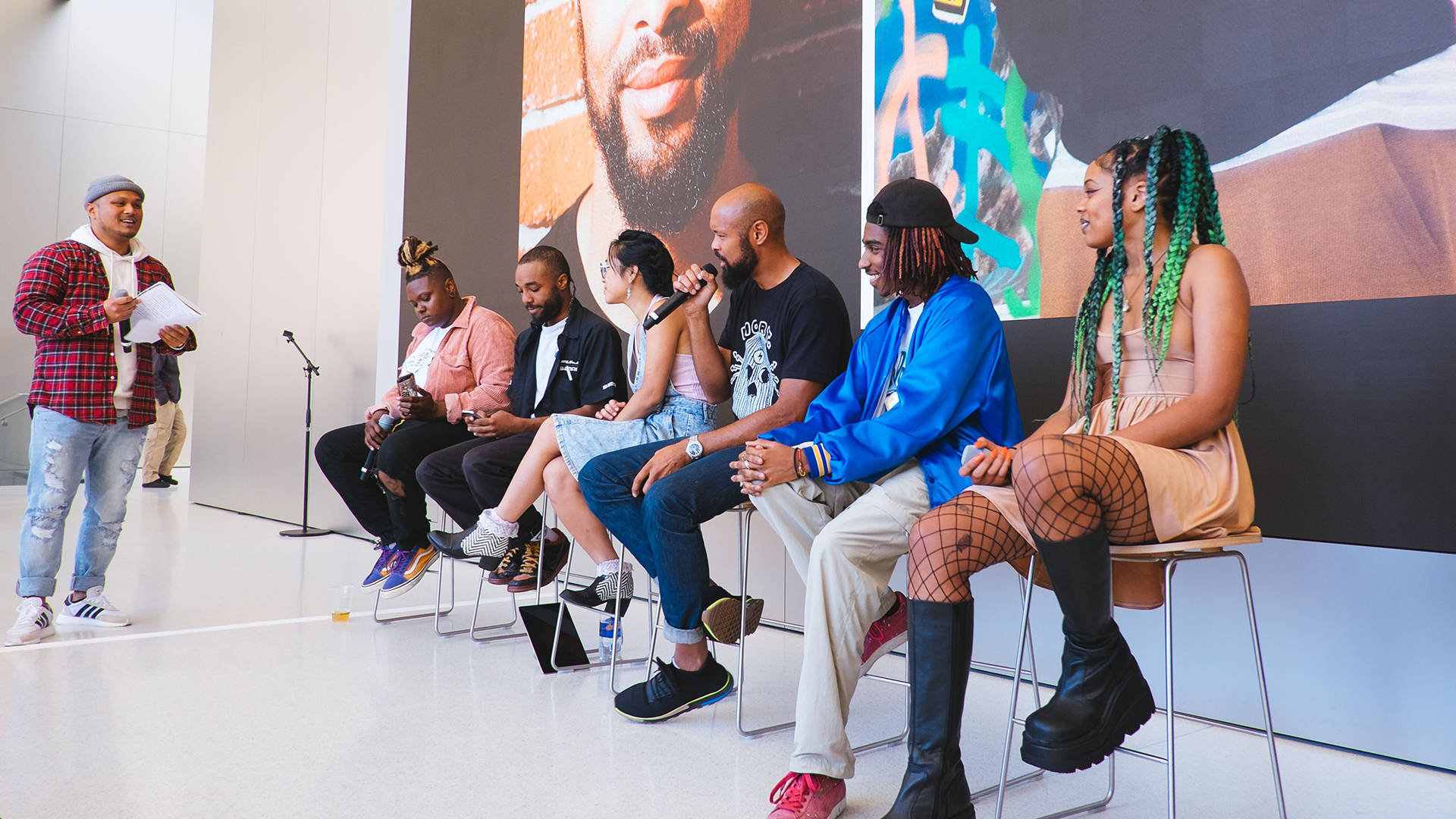 Creative collective Le Vanguard performed and did a panel discussion at the Apple store in Union Square in August 2018. Kristian Contreras/YK La Familia