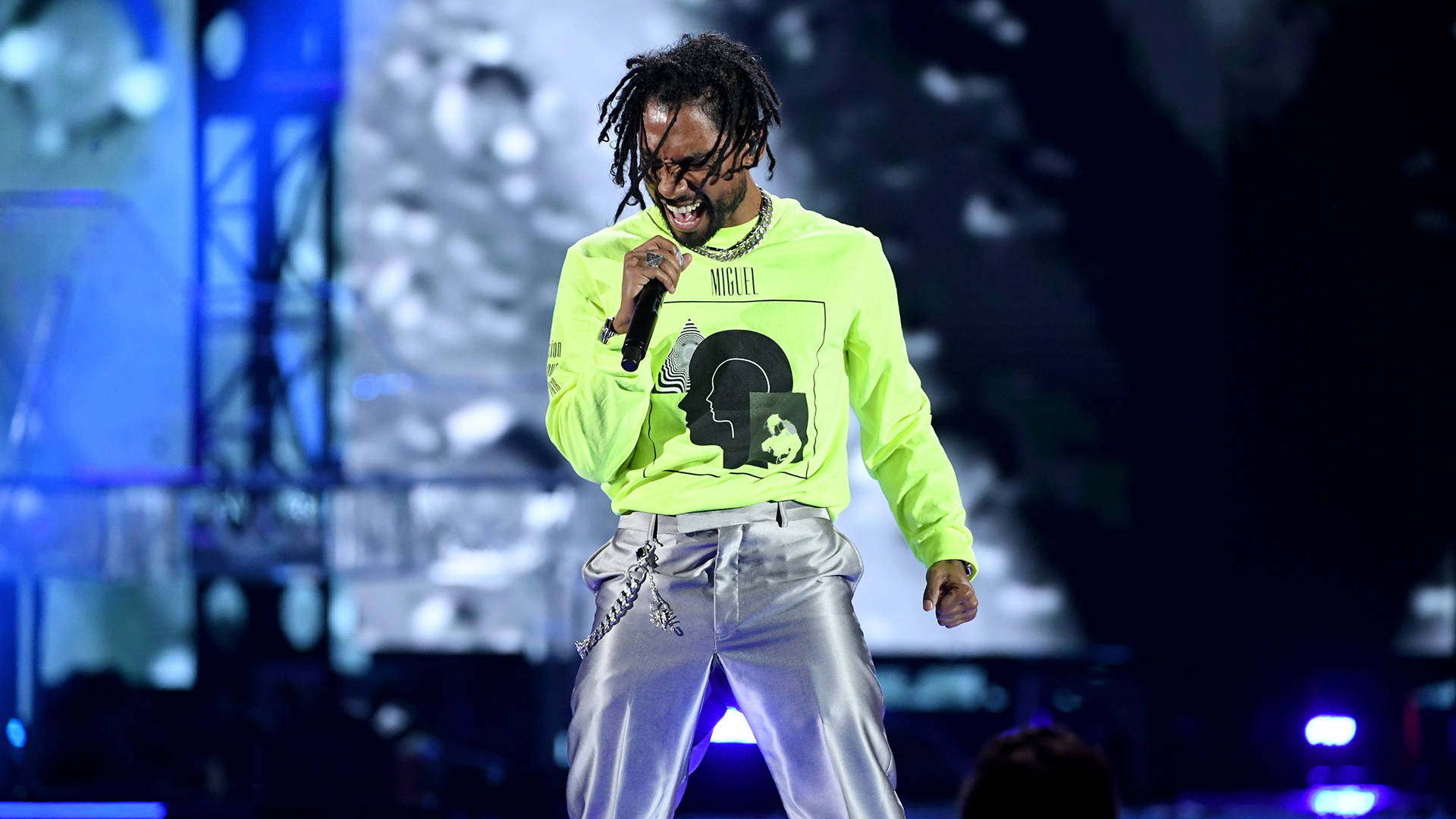 Miguel performs during the 2018 iHeartRadio Music Festival on September 21, 2018 in Las Vegas, Nevada.  Kevin Winter/Getty Images for iHeartMedia