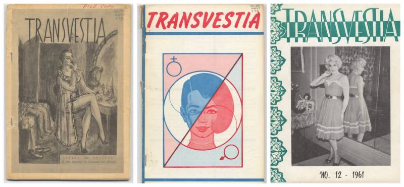 Covers of ‘Transvestia’ courtesy of the University of Victoria's Rikki Swin Collection.