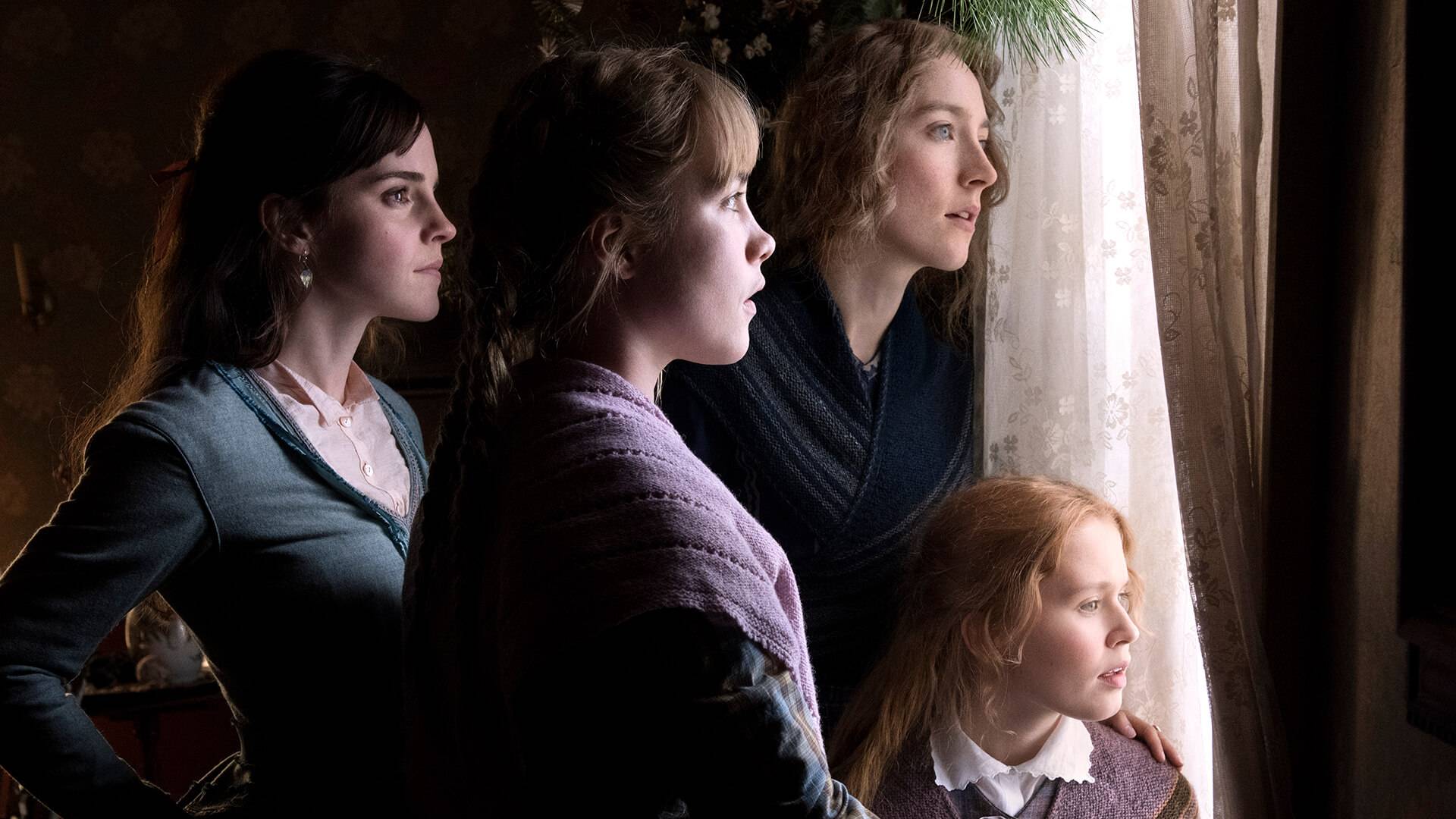 Emma Watson, Florence Pugh and Saoirse Ronan in Greta Gerwig's 2019 adaptation of "Little Women." Sony Pictures.