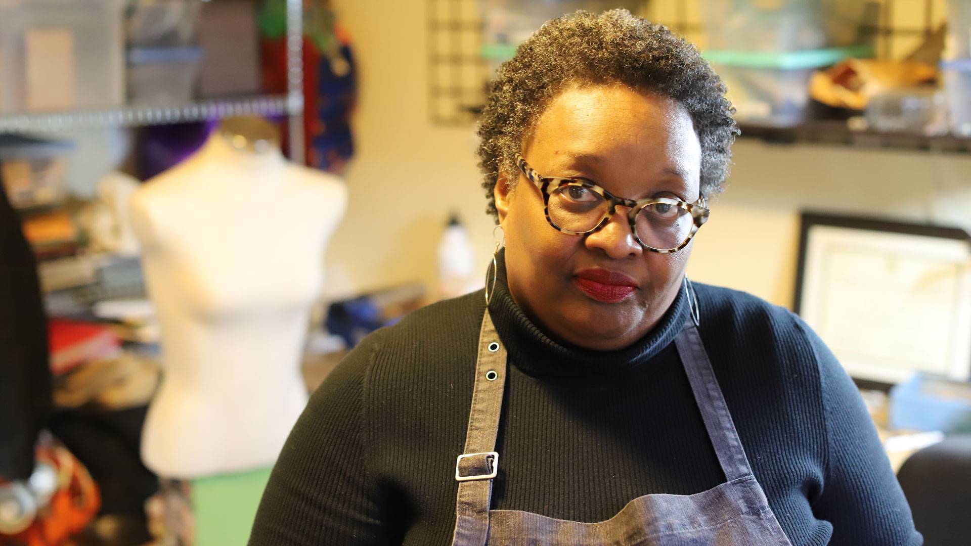 Oakland metalsmith Karen Smith is launching a new nonprofit, We Wield the Hammer, to bring metalwork to other black women and girls. Sam Lefebvre/KQED