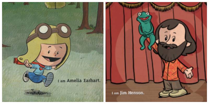 Moments from the 'I Am Amelia Earhart' and 'I Am Jim Henson' books.