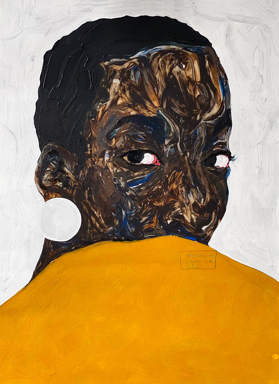 Amoako Boafo, 'Untitled,' 2020, Oil on canvas, 70cm x 50cm