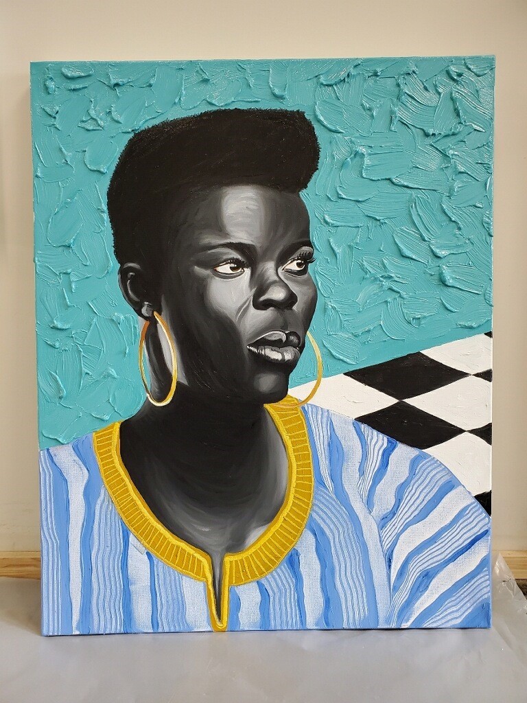 Otis Kwame Kye Quaicoe, 'Wiyaala,' 2020, Oil on canvas, 30 x 24 in.