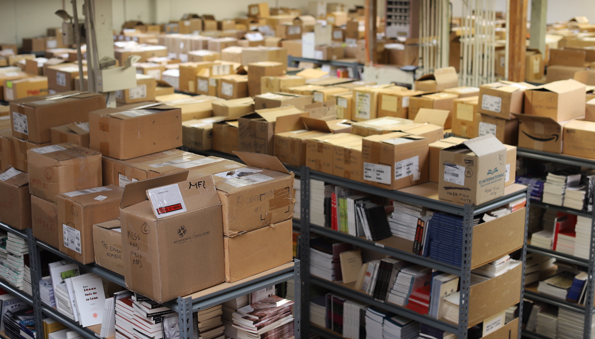 Small Press Distribution currently warehouses some 350,000 books.
