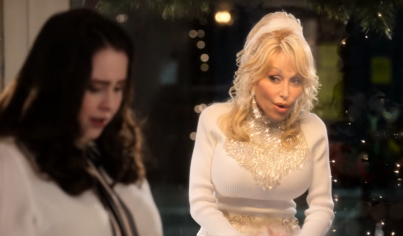 In Dolly Parton Christmas movies, you can get pregnant when she looks at you through a window.