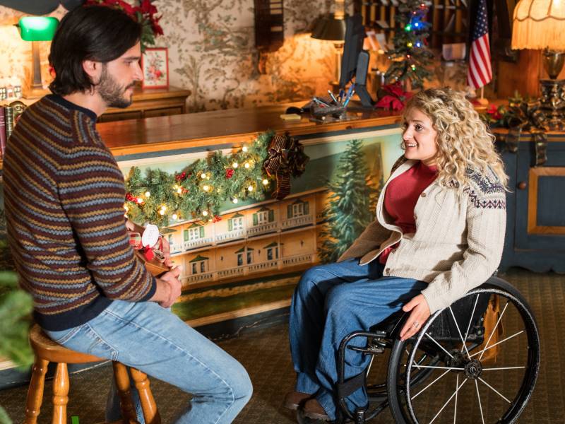 Ali Stroker and Daniel di Tomasso in Lifetime's 'Christmas Ever After.'