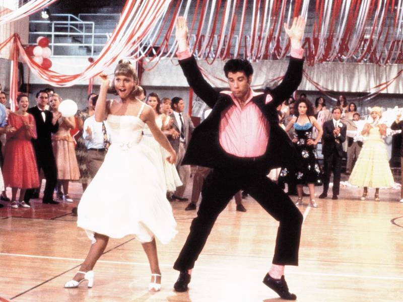 Olivia Newton-John as Sandy and John Travolta as Danny in the 1978 movie 'Grease,' which was added this year to the National Film Registry at the Library of Congress.