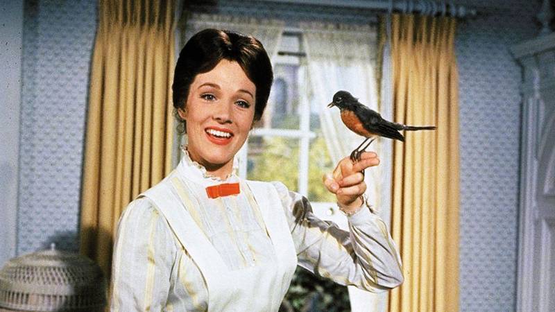 Julie Andrews performing 'A Spoonful of Sugar' in 1964's 'Mary Poppins.'