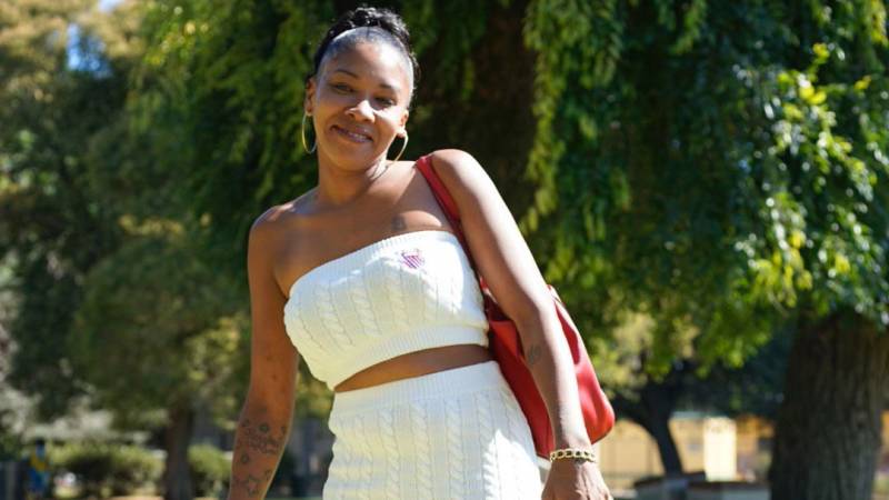 Erikka Ransom at Mosswood Park in Oakland. After a life in the inner city, she recently discovered a welcoming naturist community in the Santa Cruz mountains.