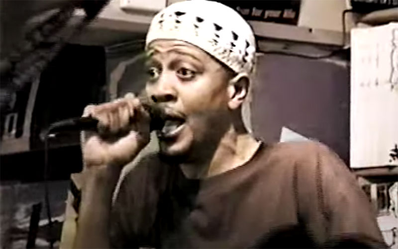 Chali 2na performing at the Good Life Cafe in a still from 'This is the Life,' directed by Ava DuVernay.
