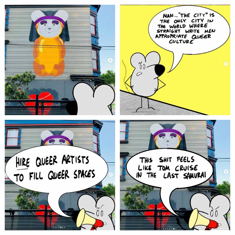 This critique of the Sisters of Perpetual Indulgence honey bear recently appeared on Ricky Rat's Instagram account.