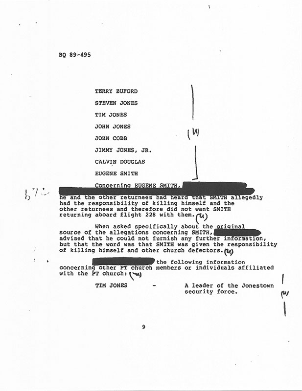 A page from Eugene Smith's FBI file, after returning to the United States. 