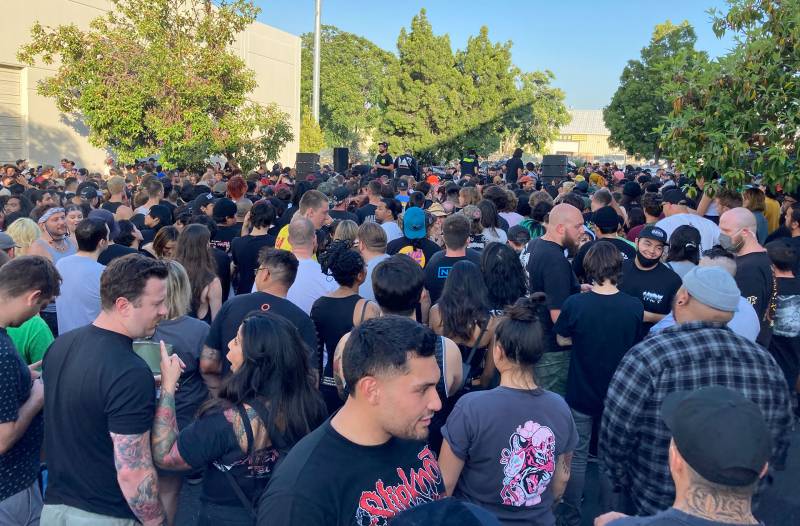 The crowd in San Jose. 