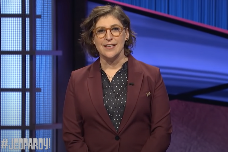 Mayim Bialik guest-hosting 'Jeopardy!' last season.