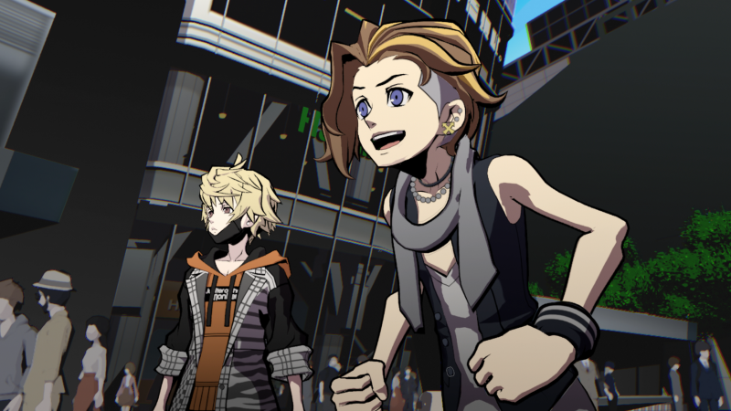 Buddies Rindo and Fret fight for their lives on the streets of a strange alternate Tokyo in 'NEO: The World Ends With You.'
