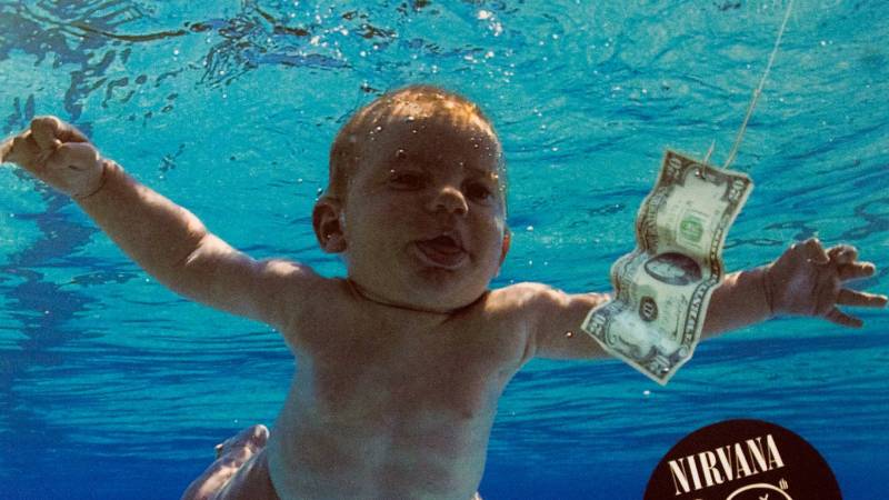The iconic cover of Nirvana's 1991 album, 'Nevermind.'