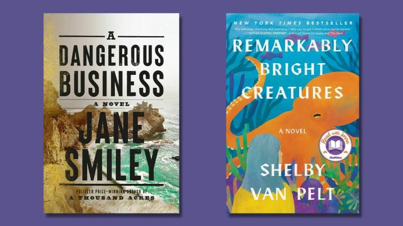 The book covers of novel by Jane Smiley and Shelby Van Pelt.