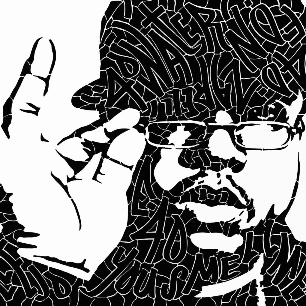 an illustration of e-40 from my ghetto report card