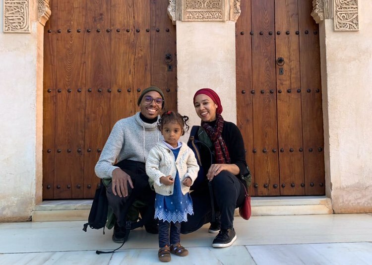 Aïdah Aliyah Rasheed and family during a trip to Spain in December of 2019.