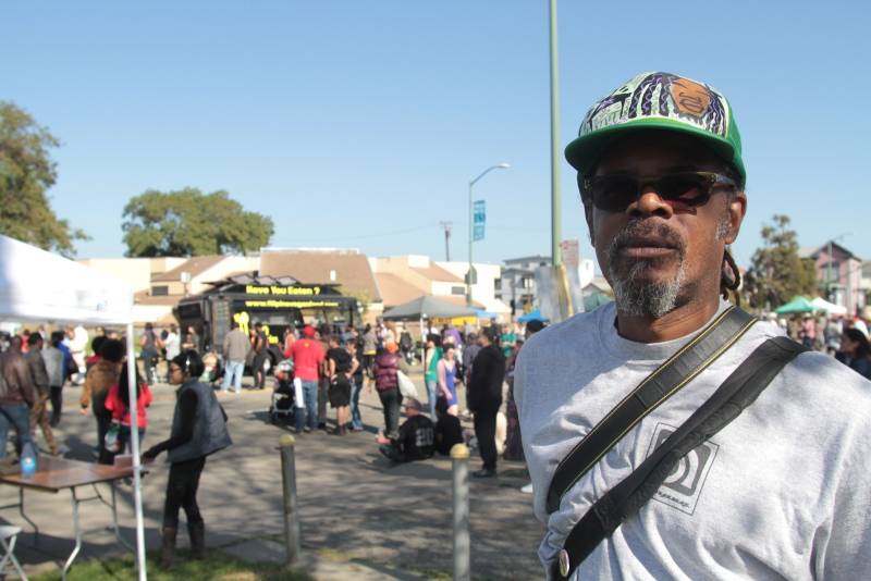 Greg Bridges, out in community at the 2013 Life is Living Festival in West Oakland. 