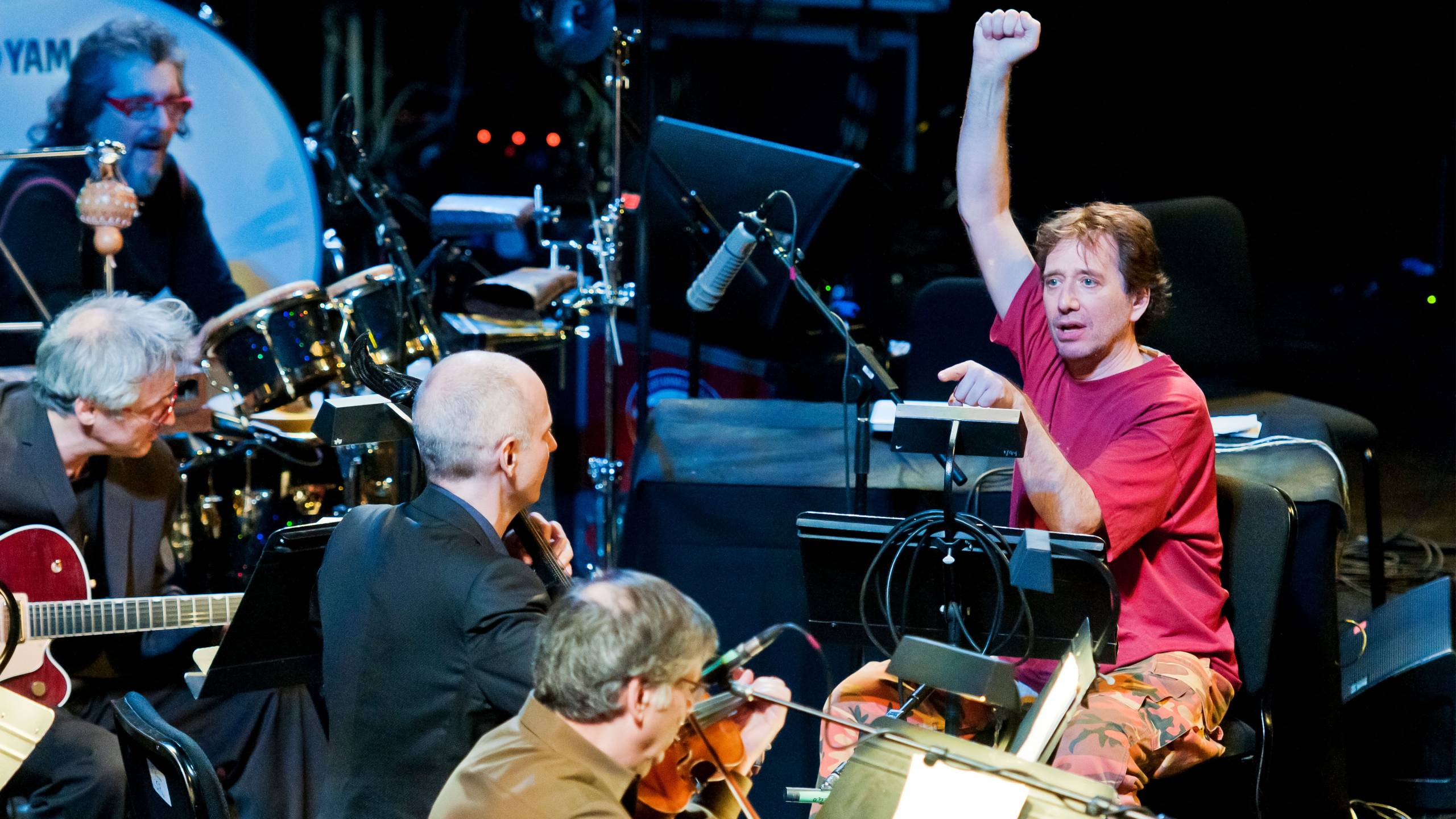 John Zorn conducts music from his 'Book of Angels' at New York's Lincoln Center in 2011. New York, March 30, 2011.