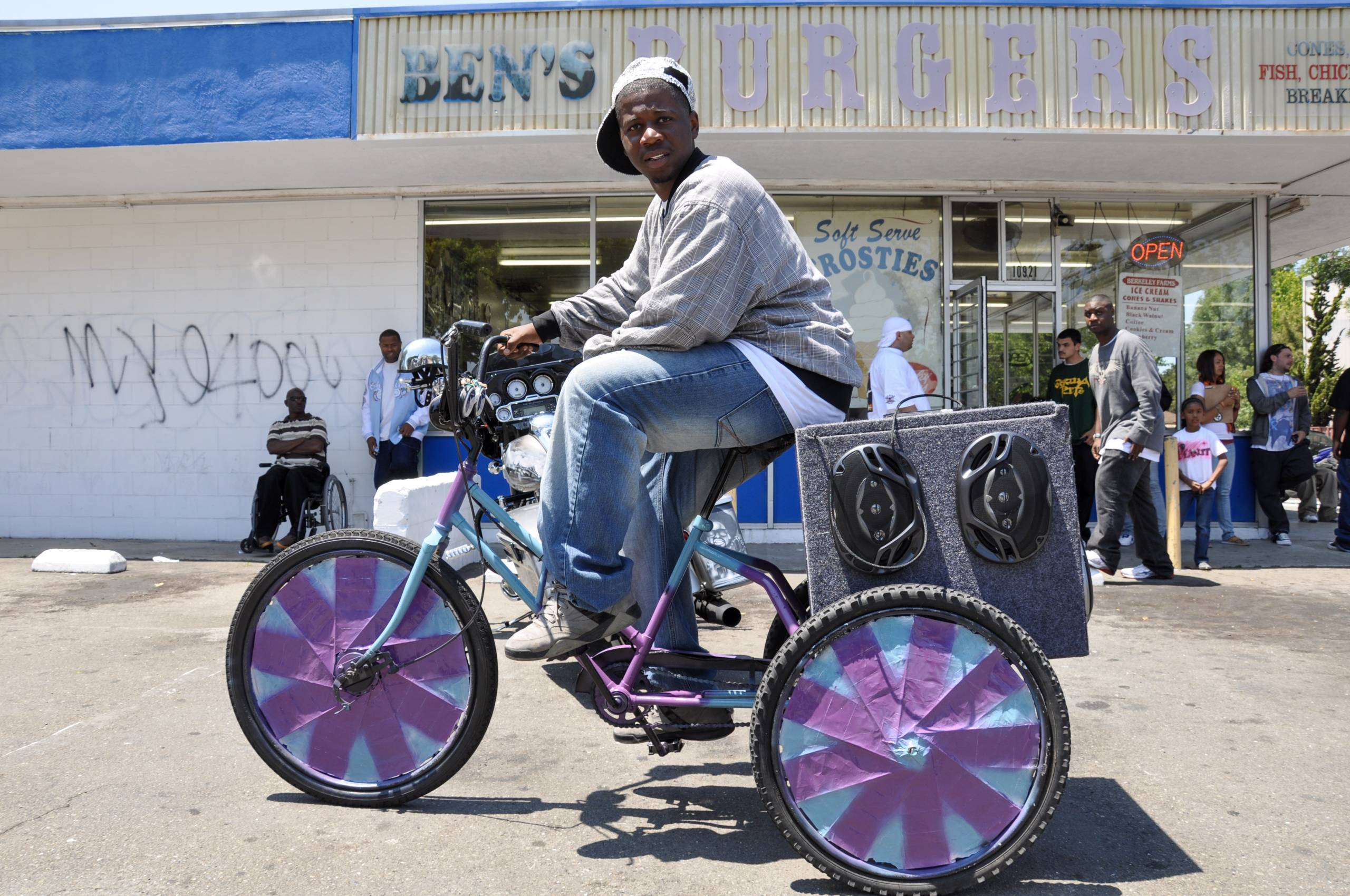 A scraper bike on the set of E-40's music video 'Tell Me When to Go' in 2006.