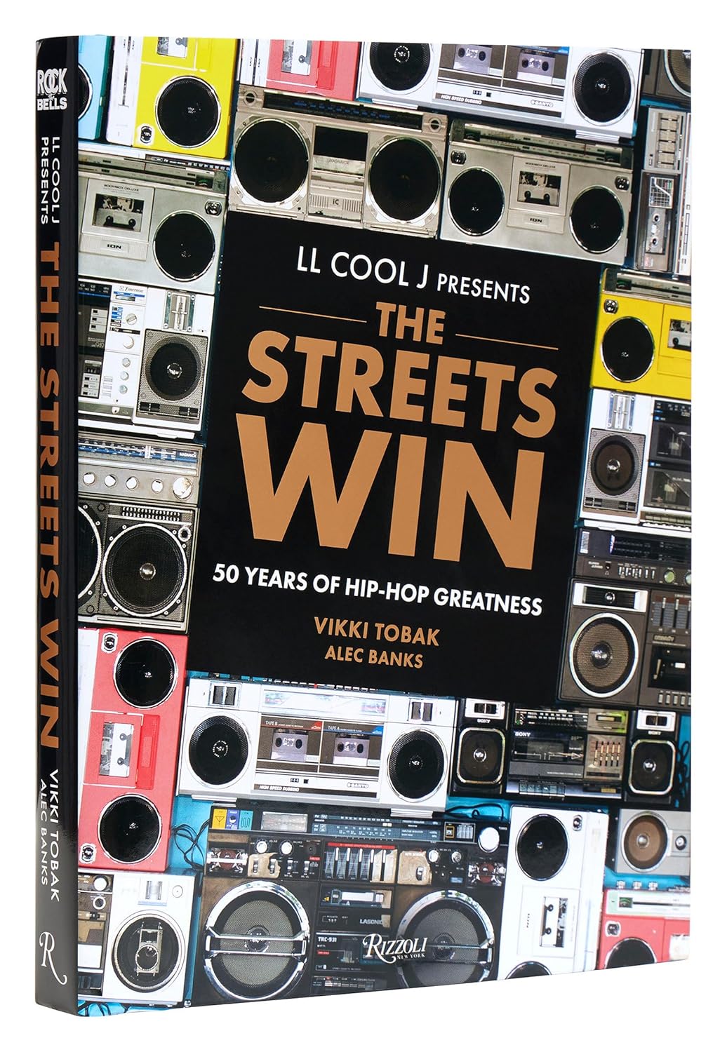 A book cover depicting a wall of boom boxes.