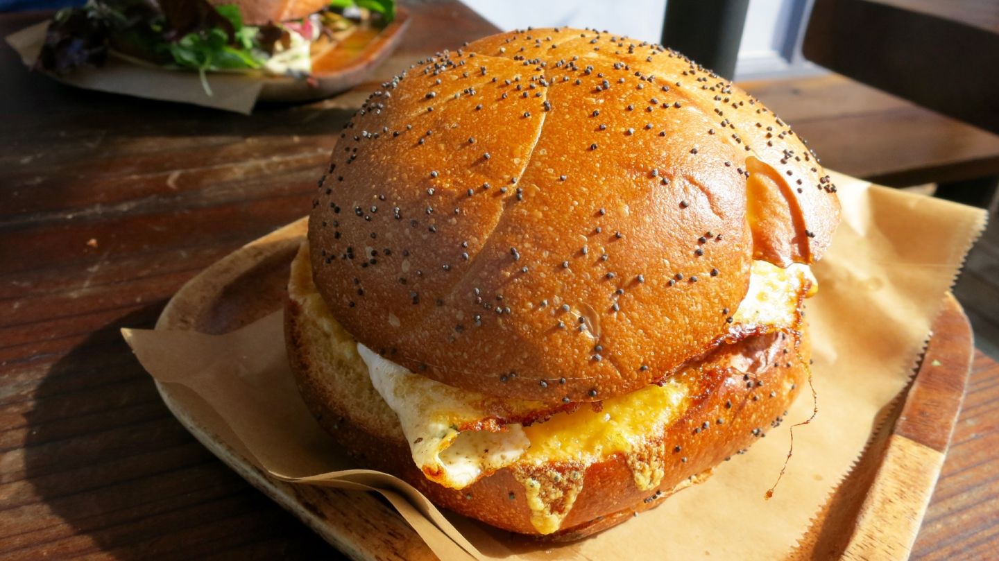 The Jersey Breakfast Sandwich at Oakland's Cafe Underwood. Jenny Oh