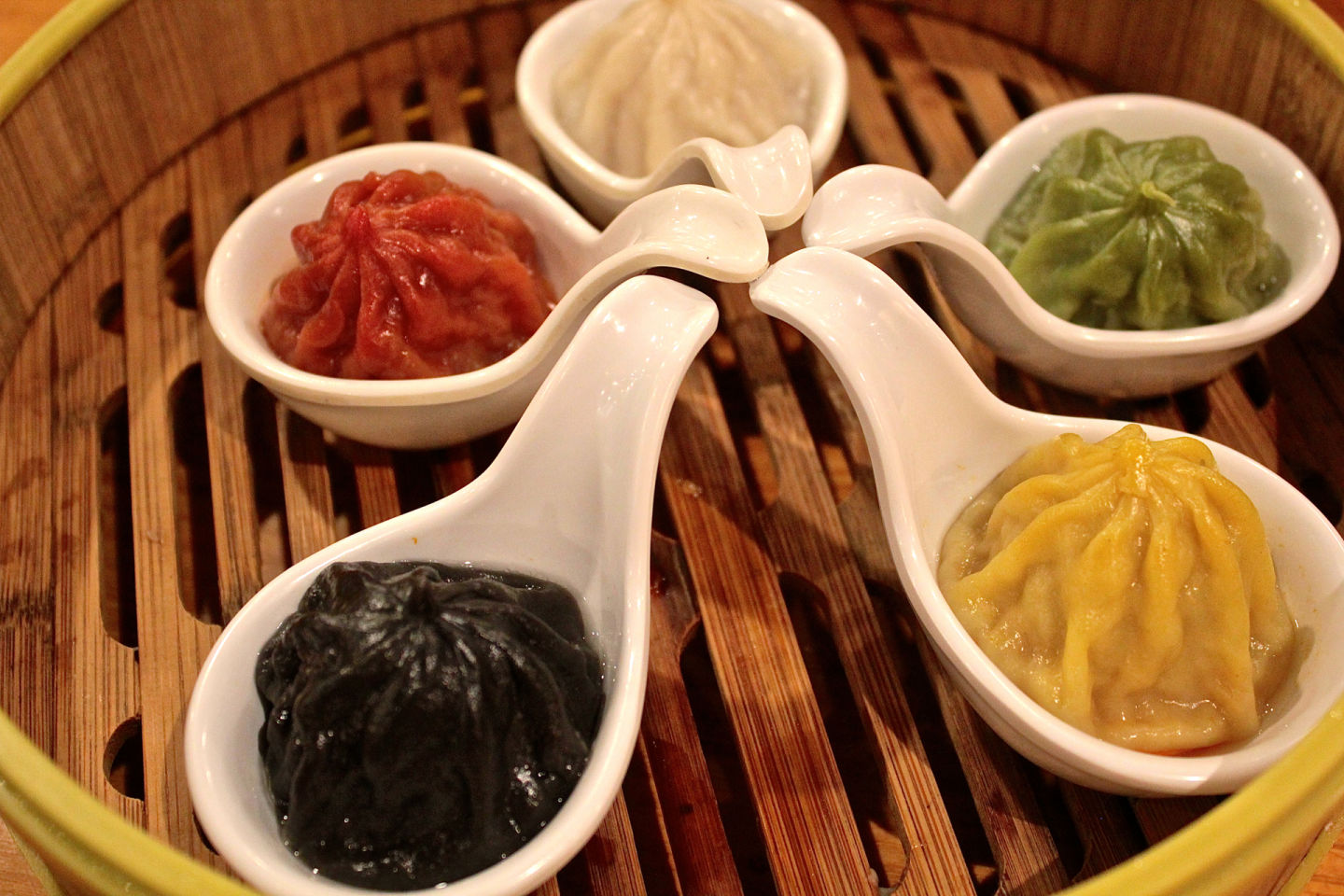 The Shanghai dumpling sampler at Koi Palace. Jeff Cianci