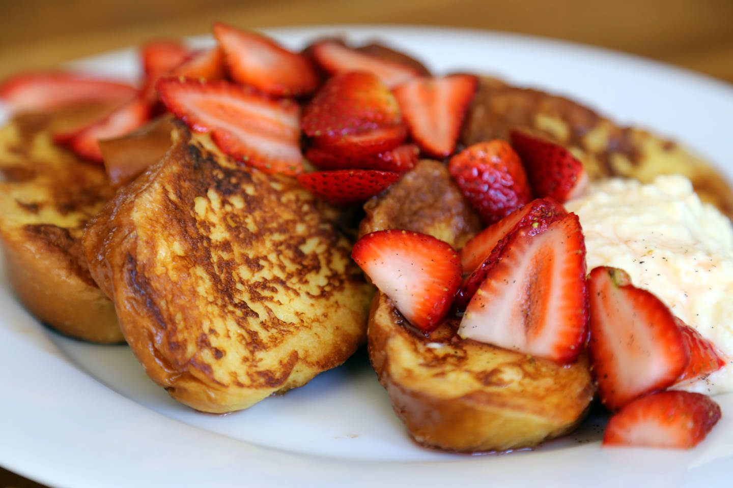 Mother’s Day Challah French Toast with Fresh Ricotta and Strawberries Wendy Goodfriend