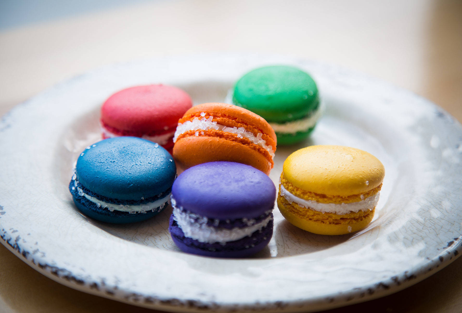 Among the Pride-themed Macarons are bellini and midori sour. Patrick Wong