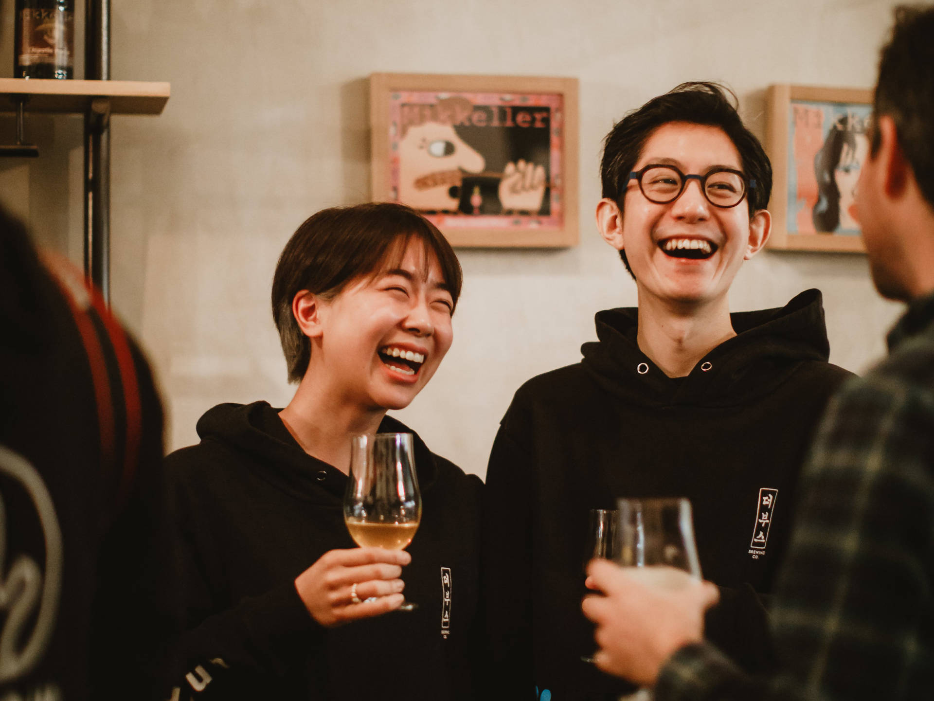 After starting a brewery in Seoul, Booth Brewery co-founders Heeyoon Kim (left) and Sunghoo Yang moved their operations to California to make Korean beer and ship it back.