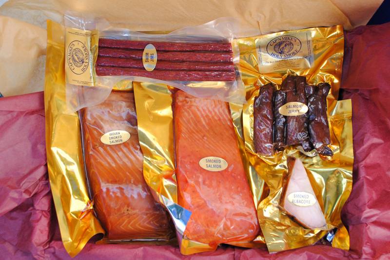 The salmon lover's dream: a gift box from Cap’n Mike’s Holy Smoke.