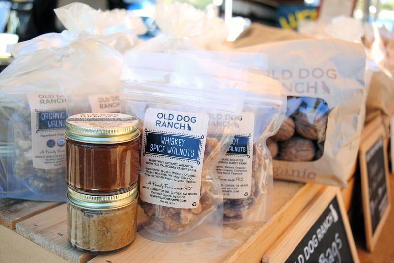 Gift bags with Old Dog walnuts. 