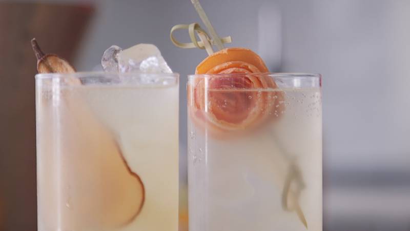 How to make a nonalcoholic version of a Tom Collins.