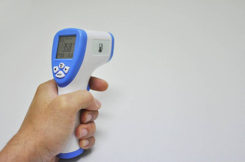Digital Infrared Thermometer for body temperature scan from Coronavirus Disease 2019 (COVID-19).