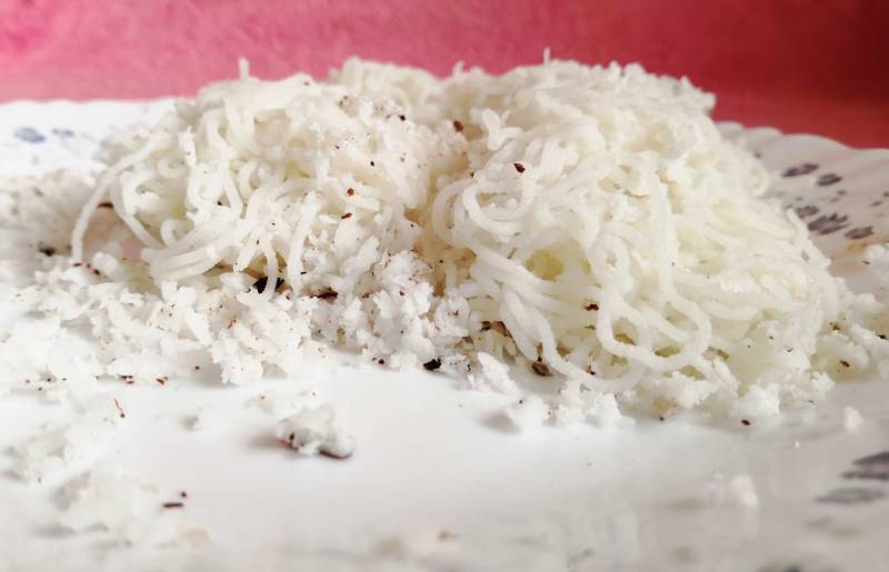 Closeup Image of Kerala Rice Flour Breakfast