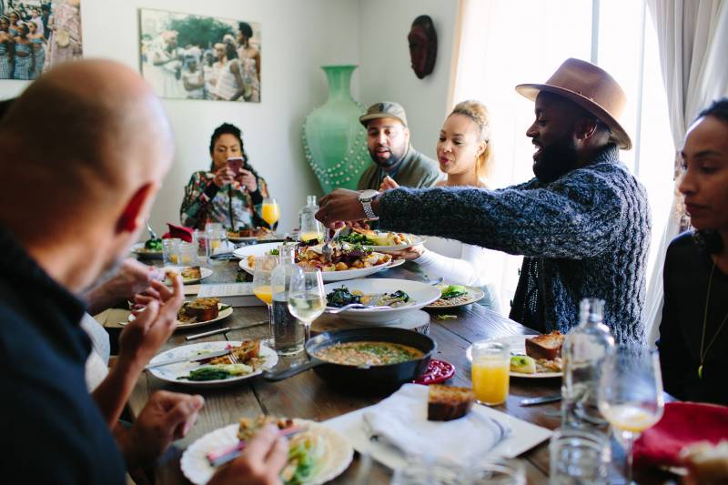 A scene from one of Monifa Dayo's supper clubs in Oakland. 