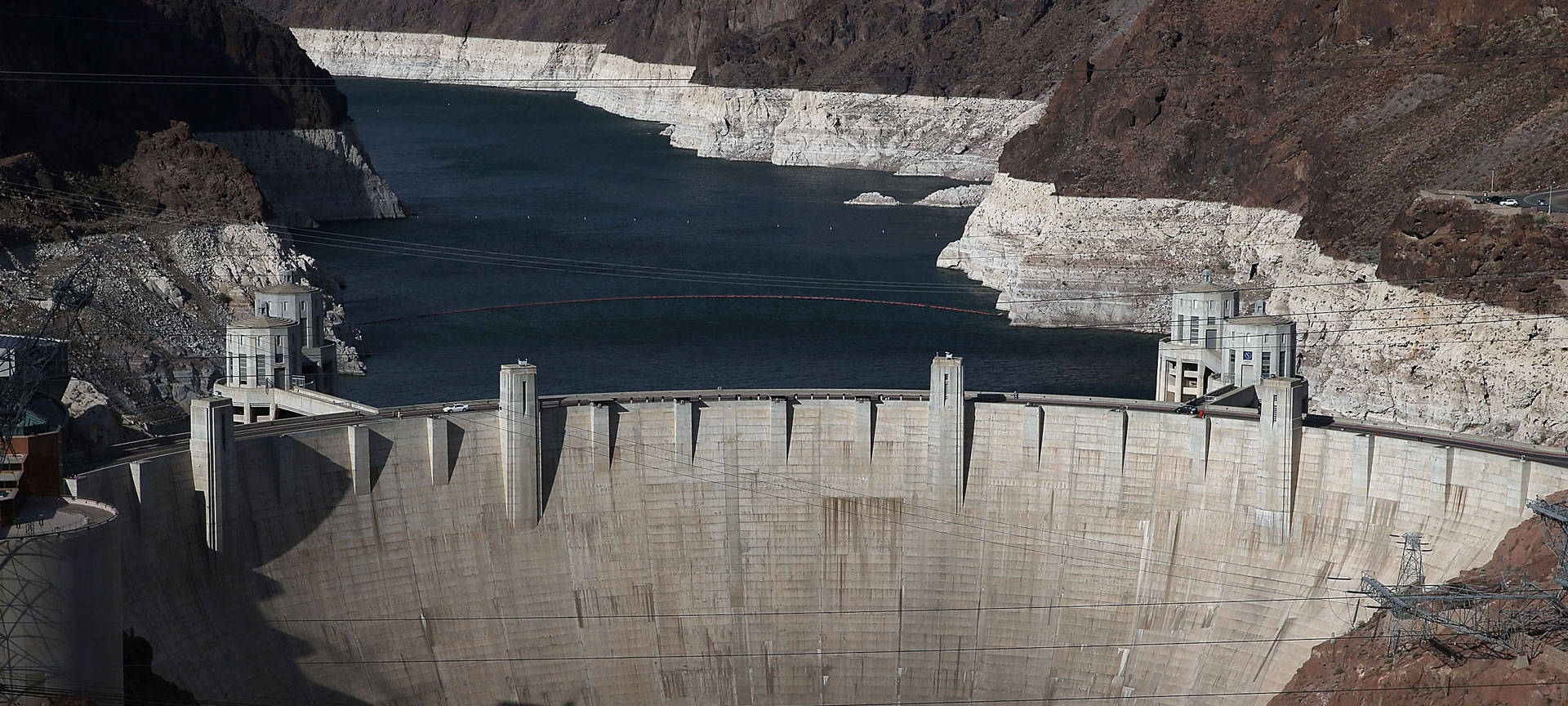 Lake Mead, the largest reservoir on the Colorado River, has hit record lows. Justin Sullivan/Getty Images