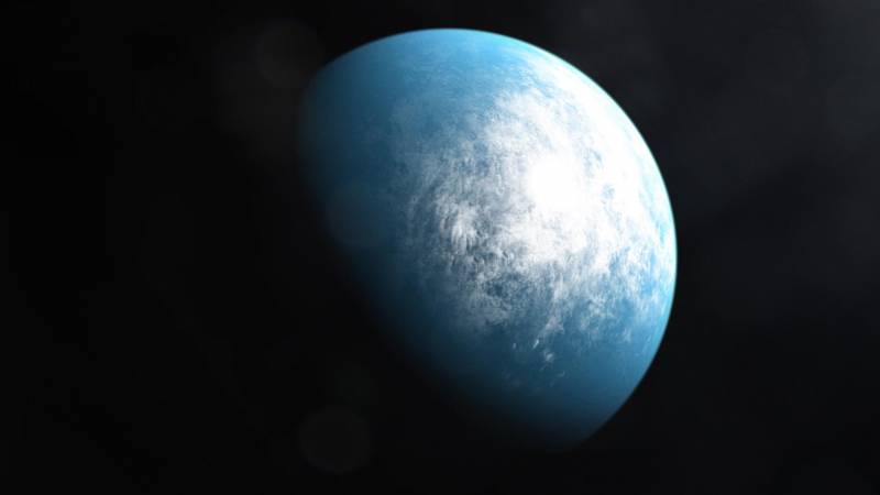 Artist concept of TOI 700-d, the first potentially Earth-like extrasolar planet discovered by NASA's TESS spacecraft.