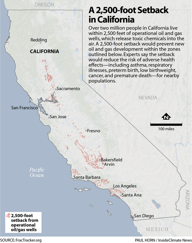Map: CA Fracking Areas