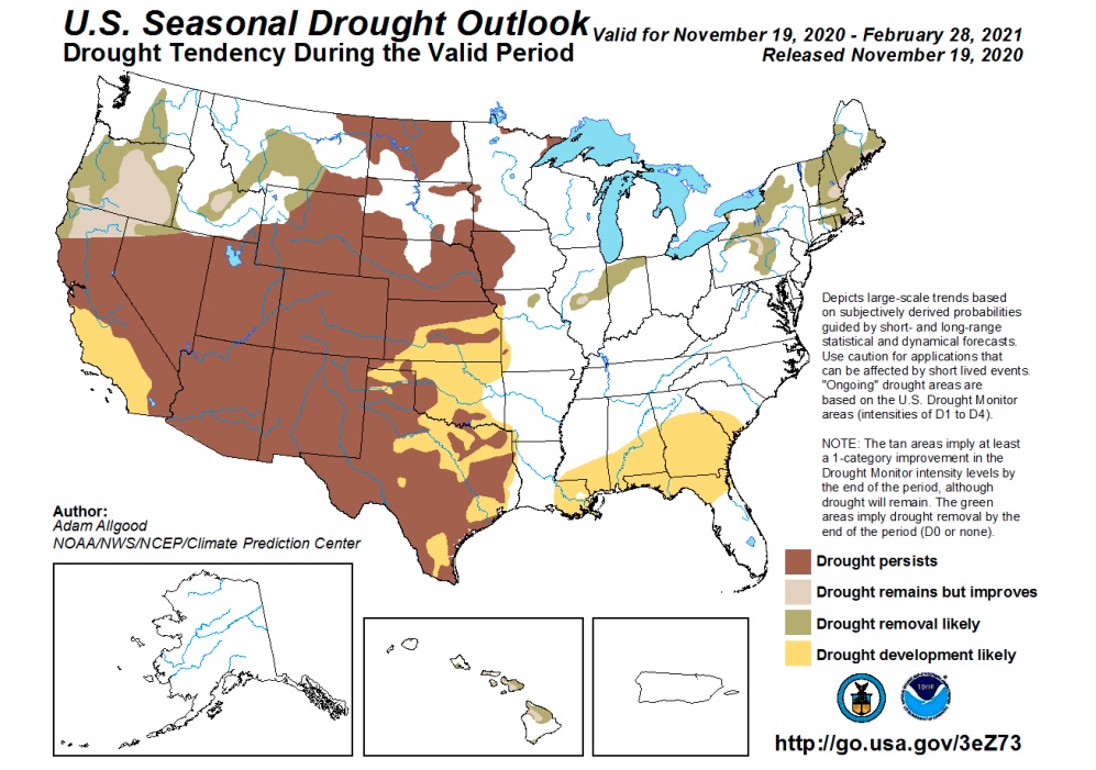 Map: US Drought Outlook