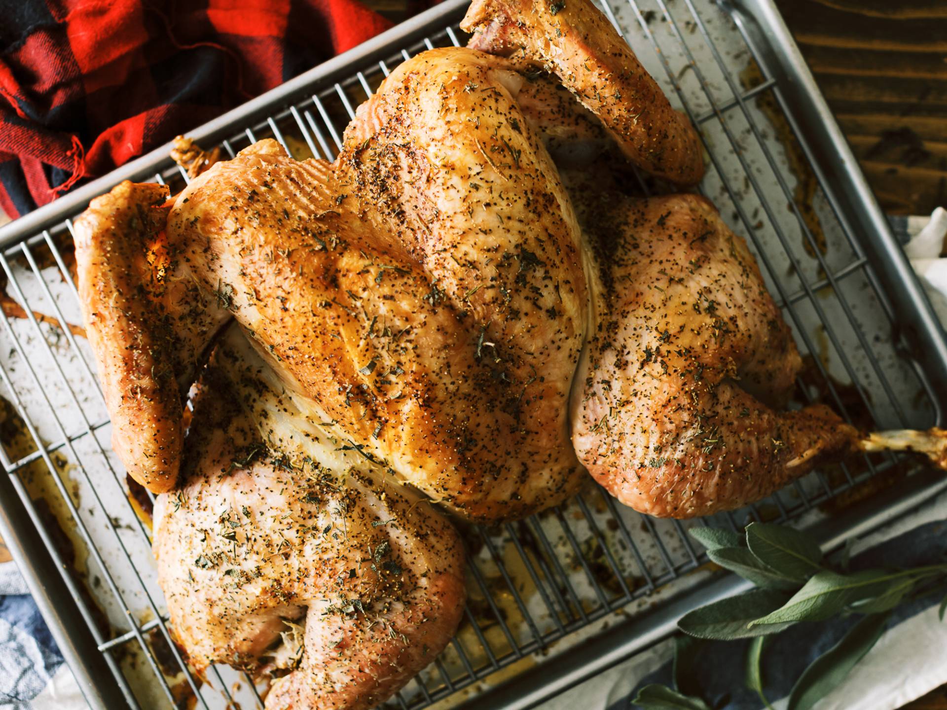 To get properly cooked dark meat without sacrificing a tender breast, some cooks choose to spatchcock their turkey before they roast it. Spatchcocking is a technique in which you remove the backbone so the bird lays flat.