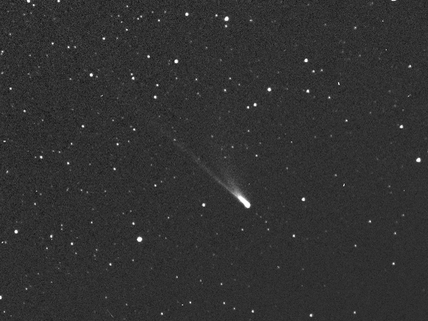 A comet streaking across space.