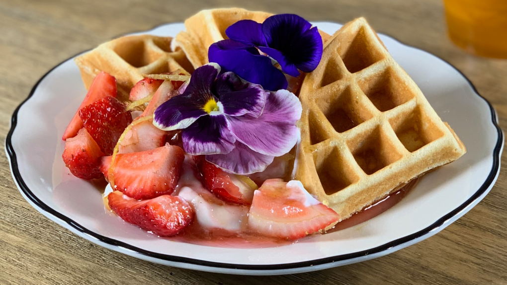 Rose and Strawberry Waffle from Mints & Honey in San Carlos