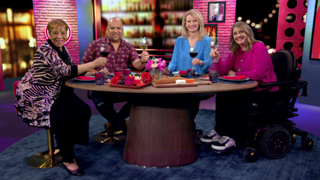 Check, Please! Bay Area host Leslie Sbrocco joins three local guests on set to discuss local restaurants