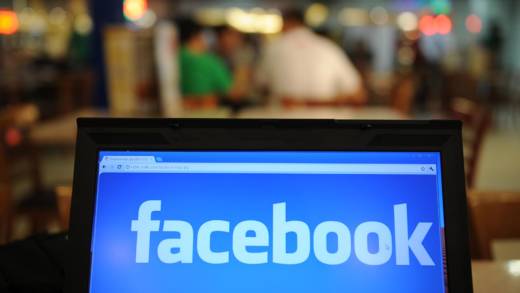 In a picture taken on May 15, 2012, a logo of social networking facebook is displayed on a laptop screen inside a restaurant in Manila.